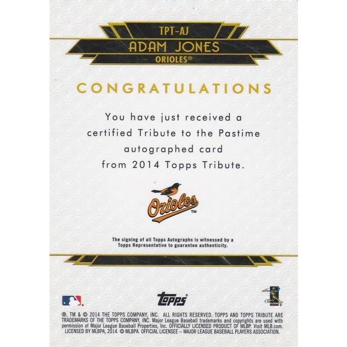TOPPS 2014 Tribute アダム・ジョーンズ Adam Jones /50 Autographs 