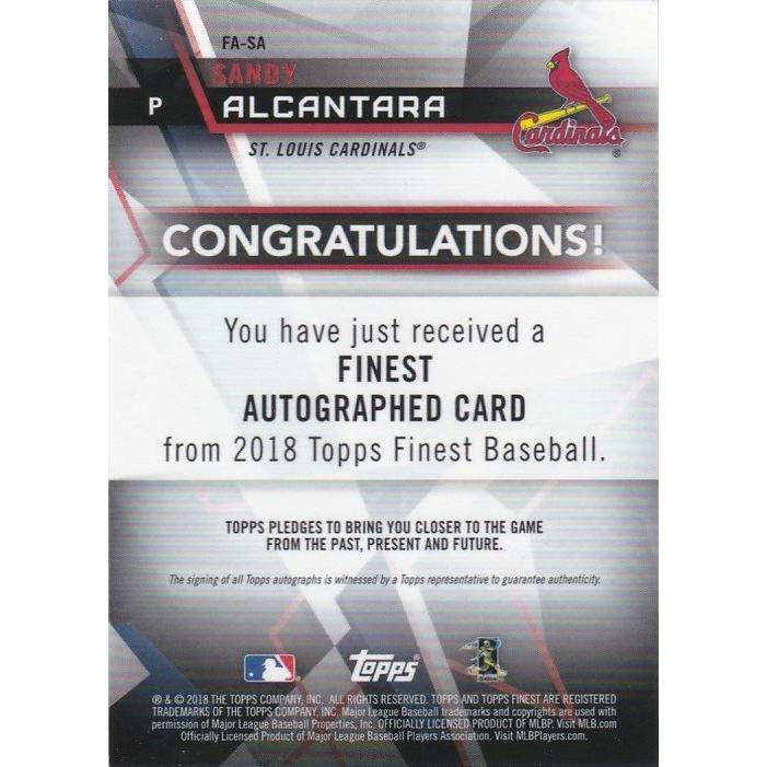 サンディ・アルカンタラSandy Alcantara 直筆サイン /99シリRC サンディ・アルカンタラSandy Alcantara 直筆サイン /99シリRC