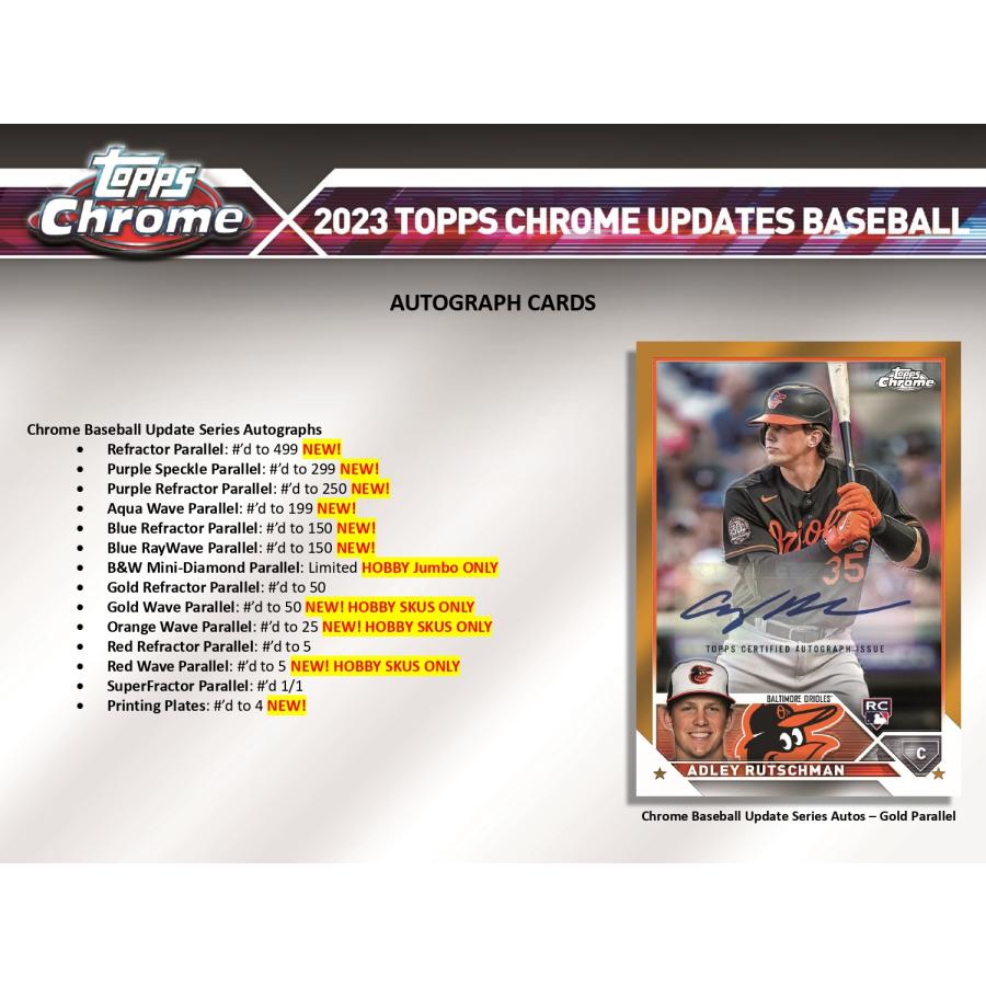 【予約】 MLB 2023 TOPPS CHROME UPDATE JUMBO 1BOX 【入荷日未定
