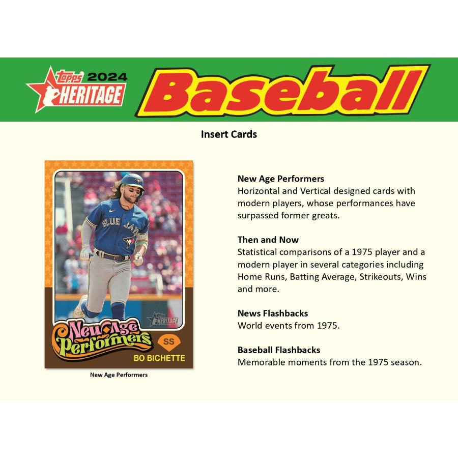 【予約】 MLB 2024 TOPPS HERITAGE HOBBY 1BOX 【4月11日頃入荷予定】 TOPPS2024Heritage