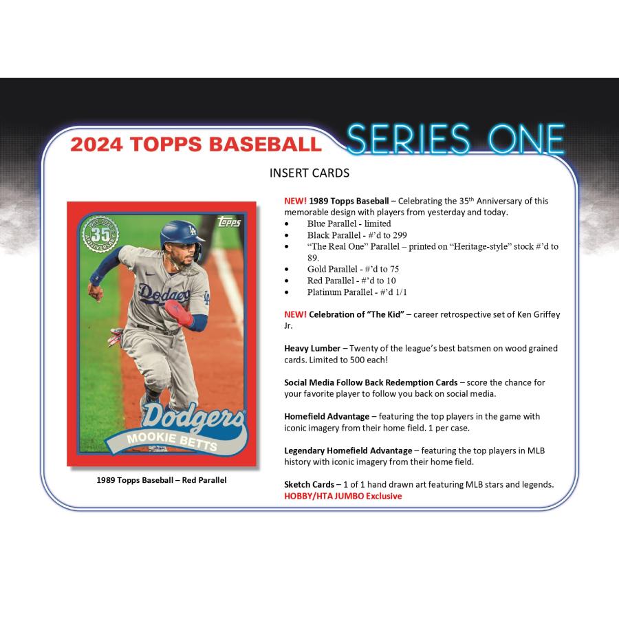 MLB 2024 TOPPS SERIES 1 BASEBALL HOBBY 1パック(12枚入り