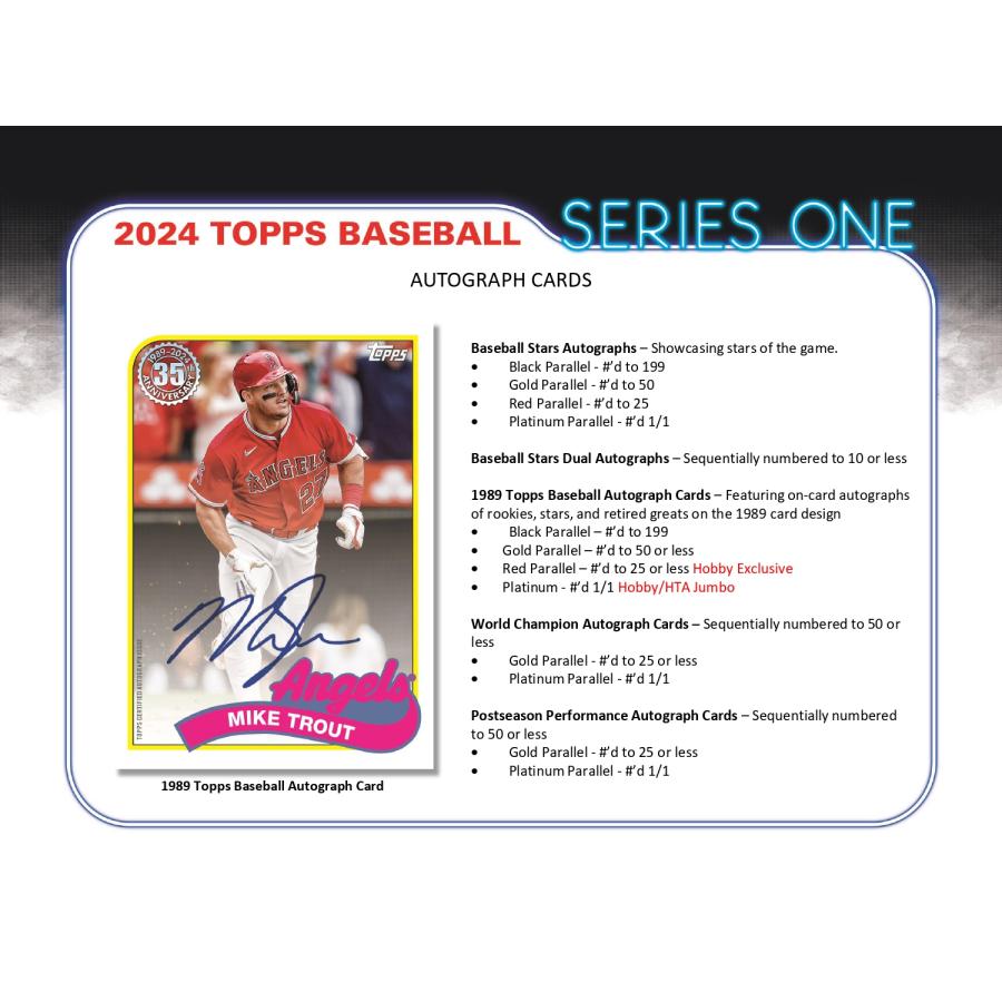 MLB 2024 TOPPS SERIES 1 BASEBALL HOBBY 1パック(12枚入り