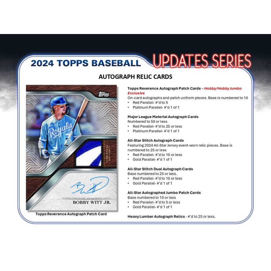 topps mlb 2024 update jumbo 未開封１箱 MLB 2024 TOPPS UPDATE SERIES JUMBO 1BOX : トレカショップ