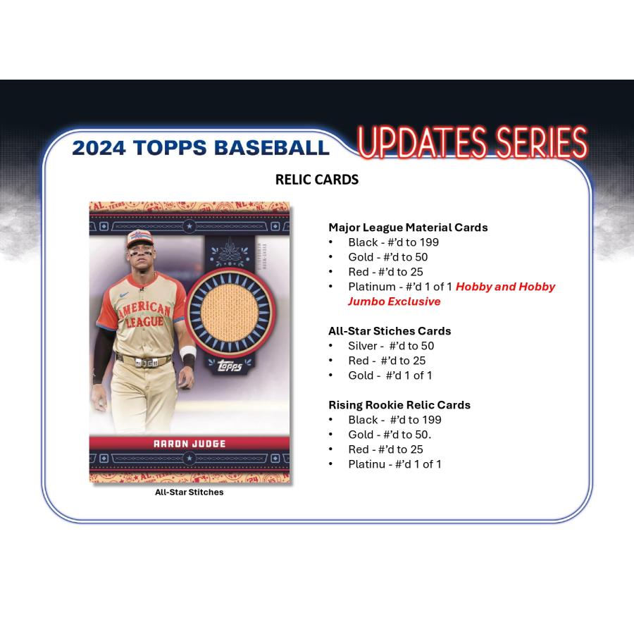 MLB 2024 TOPPS UPDATE SERIES JUMBO 1BOX : トレカショップ MLB 2024 TOPPS UPDATE SERIES JUMBO 1BOX : トレカショップ