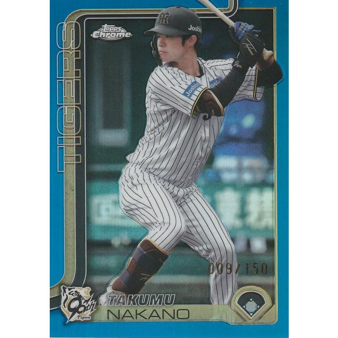 TOPPS 2025 NPB CHROME 中野拓夢 /150 178 Blue Refractor : トレカ 