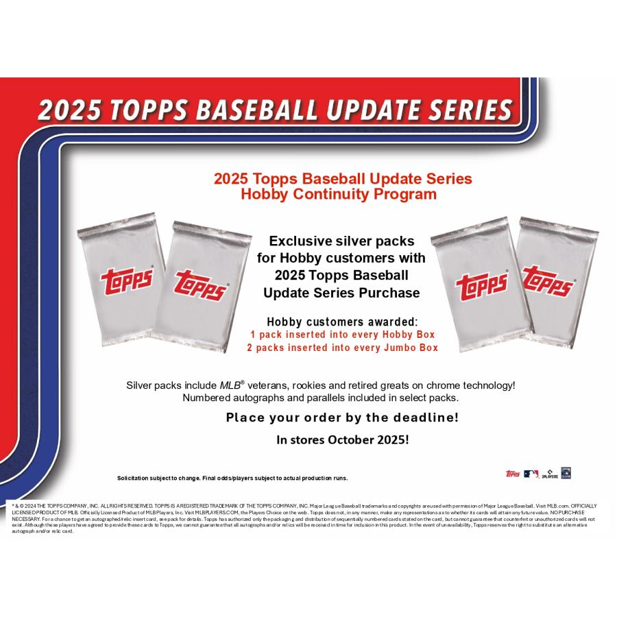 MLB 2025 TOPPS UPDATE SERIES JUMBO 1BOX : トレカショップ CLEAR