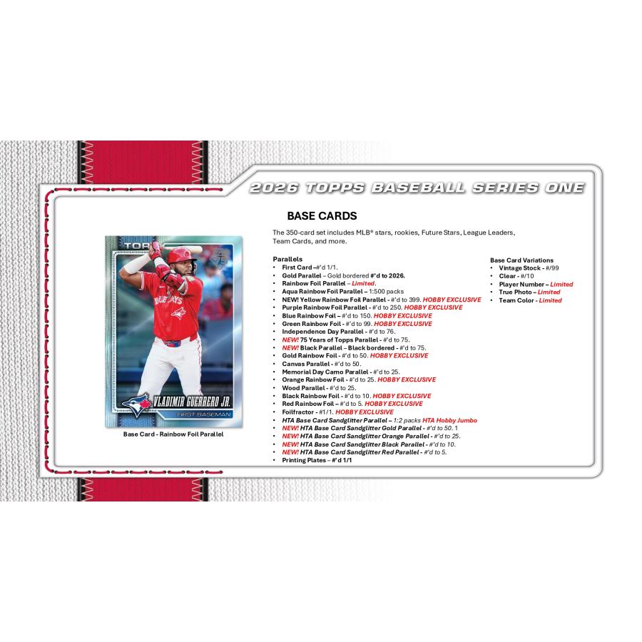 MLB 2026 TOPPS SERIES 1 BASEBALL HOBBY 1パック(12枚入り) : トレカ
