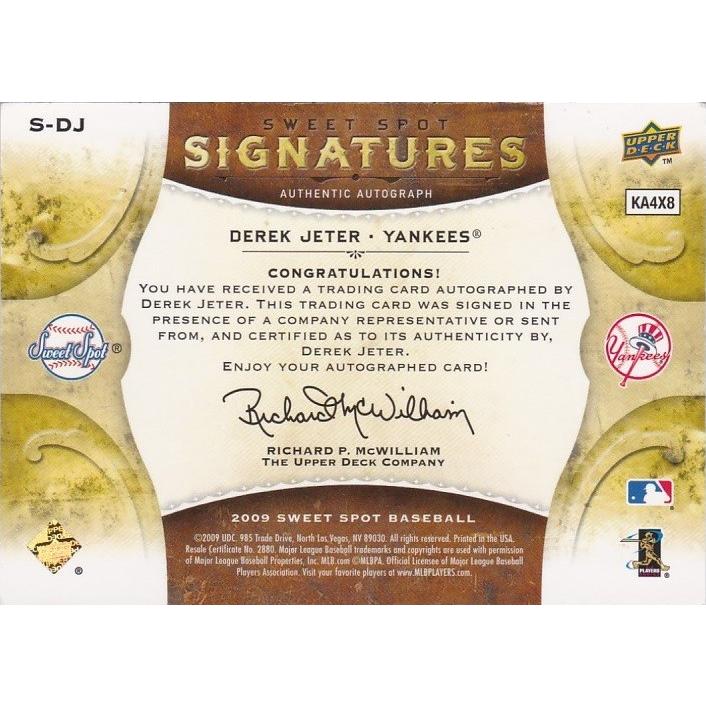 UD 2009 Sweet Spot デレク・ジーター Derek Jeter Autographs /150 