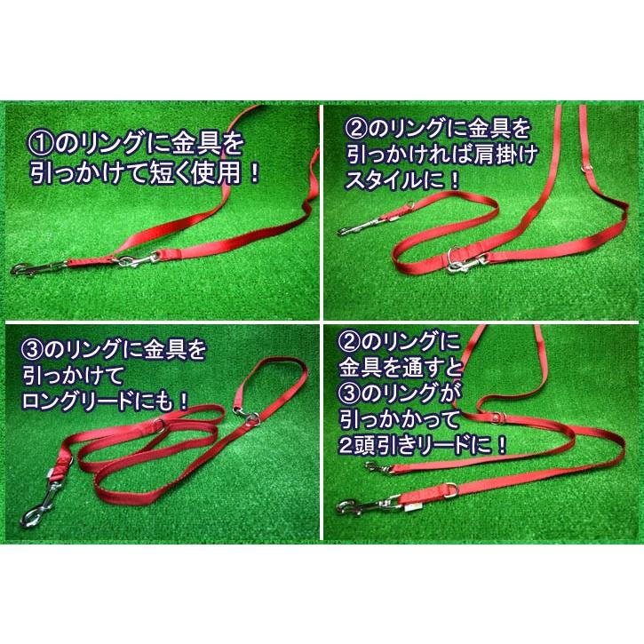 犬用 リード サイズS マルチ ロング ２頭引き シンプル カラフル 18カラー Clear ppark オリジナル おしゃれ ペット ドッグ |  | 05