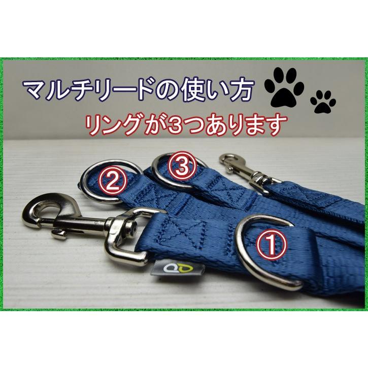 犬用 リード サイズM マルチ ロング ２頭引き シンプル カラフル 18カラー Clear ppark オリジナル おしゃれ ペット ドッグ |  | 04