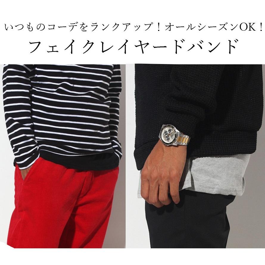 フェイクレイヤードバンド スリットレイヤード スリットレイヤードtシャツ レイヤード シャツ 重ね着風 ユニセックス レディース メンズ Ab 02 Opp袋のclearpack Jp 通販 Yahoo ショッピング