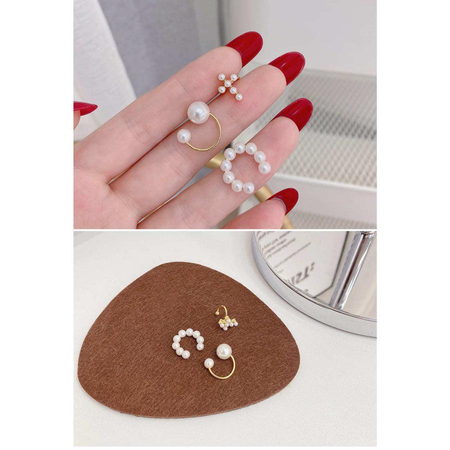 イヤーカフ 3点セット パールイヤーカフ セット イヤークリップ 韓国風 レディース 安い シンプル プチプラ ゴールド シルバー かわいい おしゃれ 軟骨 片耳 |  | 02