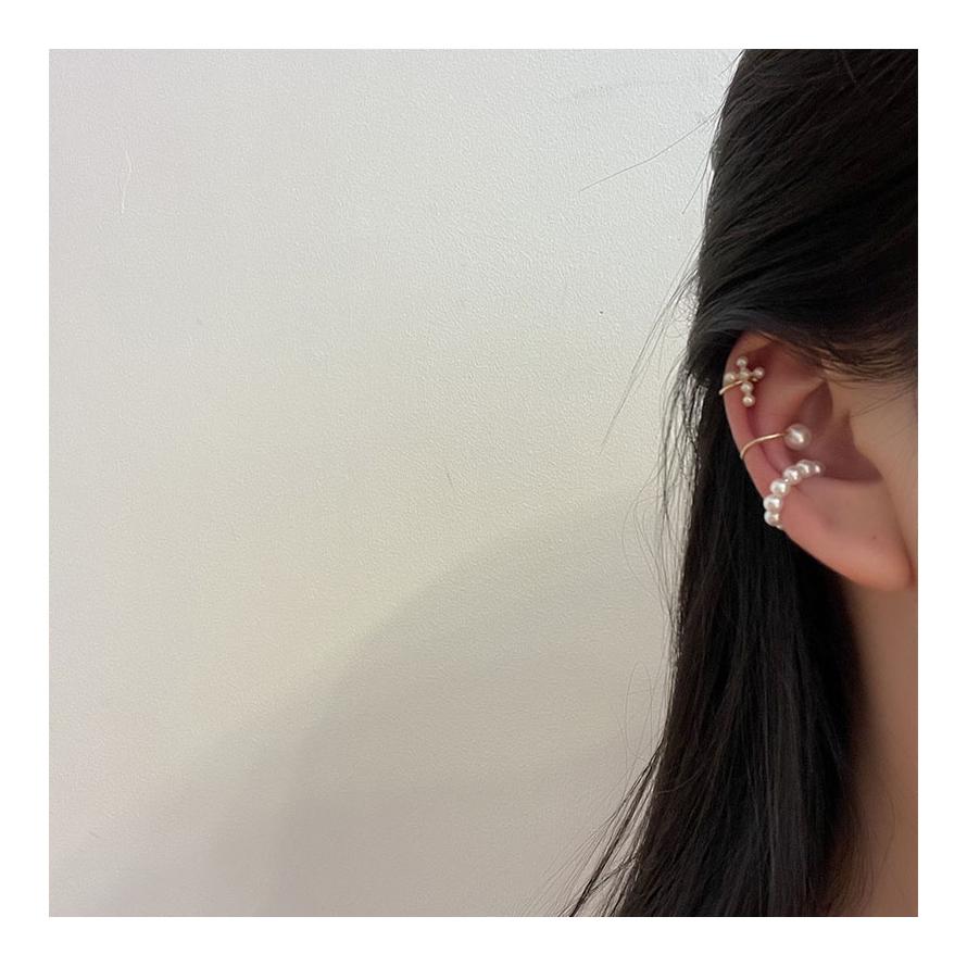 イヤーカフ 3点セット パールイヤーカフ セット イヤークリップ 韓国風 レディース 安い シンプル プチプラ ゴールド シルバー かわいい おしゃれ 軟骨 片耳 |  | 06