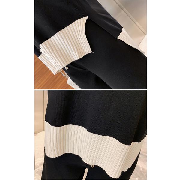 ニットセットアップ トップス 体型カバー Ｖネック 2サイズ カジュアル シンプル レディース 長袖 重ね着 韓国ファッション おしゃれ |  | 05