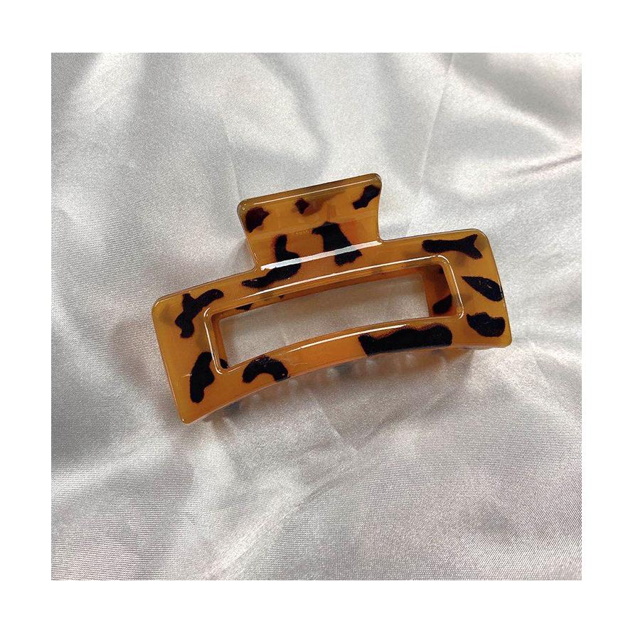 ヘアクリップ バンスクリップ べっ甲風 大きめ シンプル  レディース かわいい スクエア 四角 大人っぽい ヘアアクセサリー 髪留め 韓国風 |  | 04