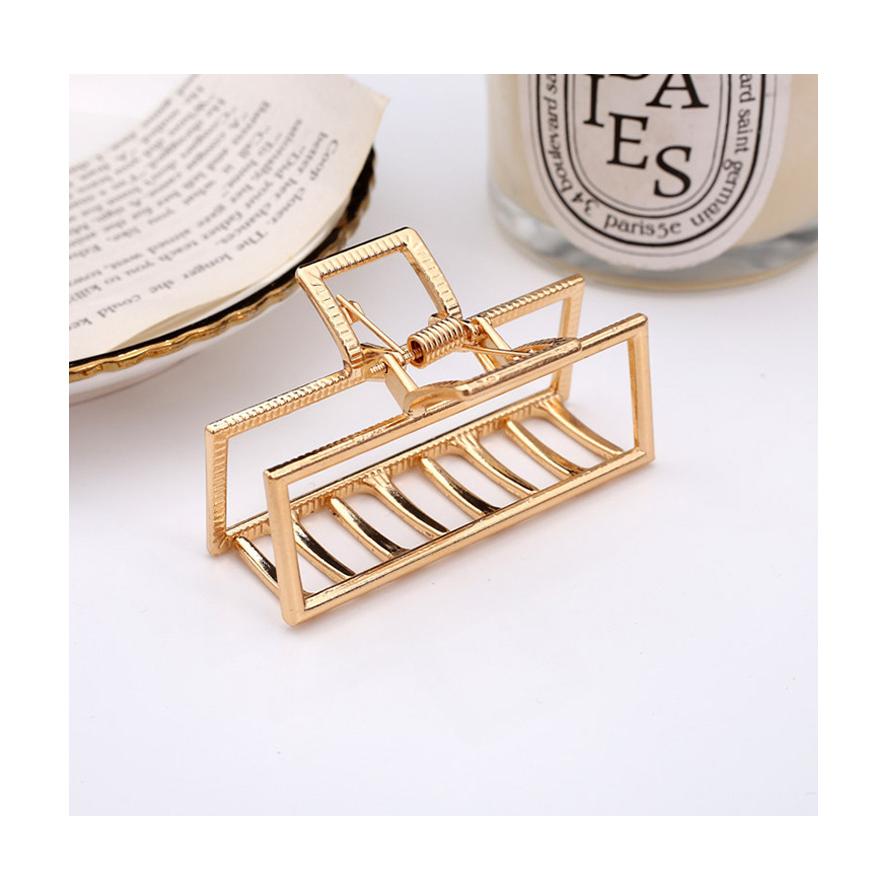 メタル ヘアクリップ ゴールド バンスクリップ シンプル  レディース かわいい スクエア 四角 扇形 大人っぽい ヘアアクセサリー 髪留め 韓国風 |  | 07