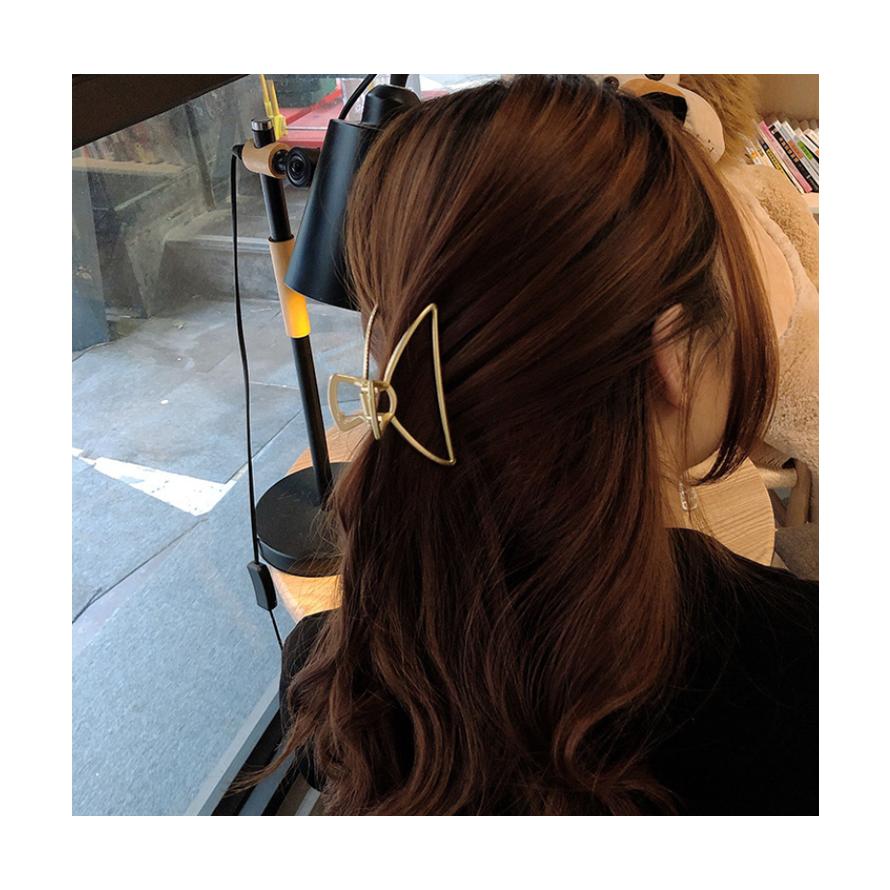 メタル ヘアクリップ ゴールド バンスクリップ シンプル  レディース かわいい スクエア 四角 扇形 大人っぽい ヘアアクセサリー 髪留め 韓国風 |  | 08