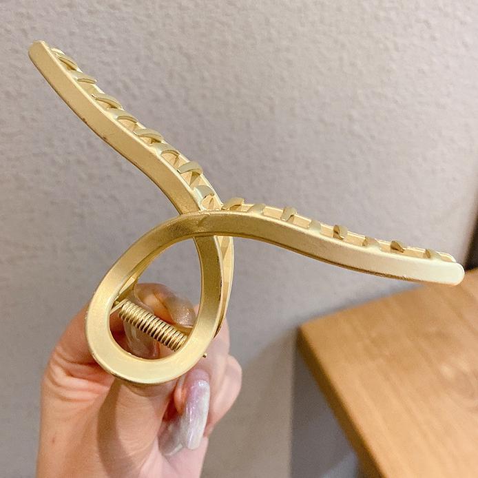 メタル ヘアクリップ 大きめ ゴールド シルバー 韓国風  バンスクリップ シンプル  レディース かわいい 大人っぽい ヘアアクセサリー 髪留め |  | 14