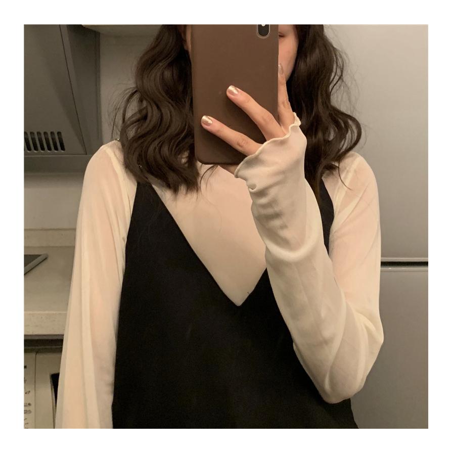 シースルートップス  レディース ハイネック レイヤード インナー 重ね着 韓国ファッション おしゃれ レース |  | 10