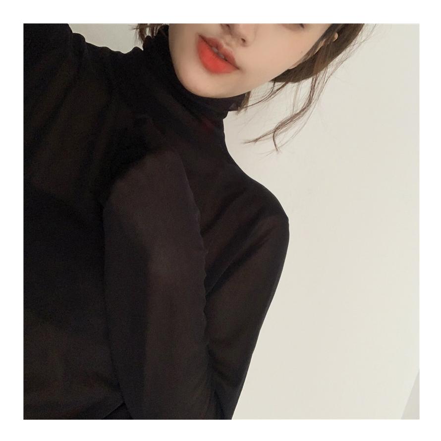 シースルートップス  レディース ハイネック レイヤード インナー 重ね着 韓国ファッション おしゃれ レース |  | 12