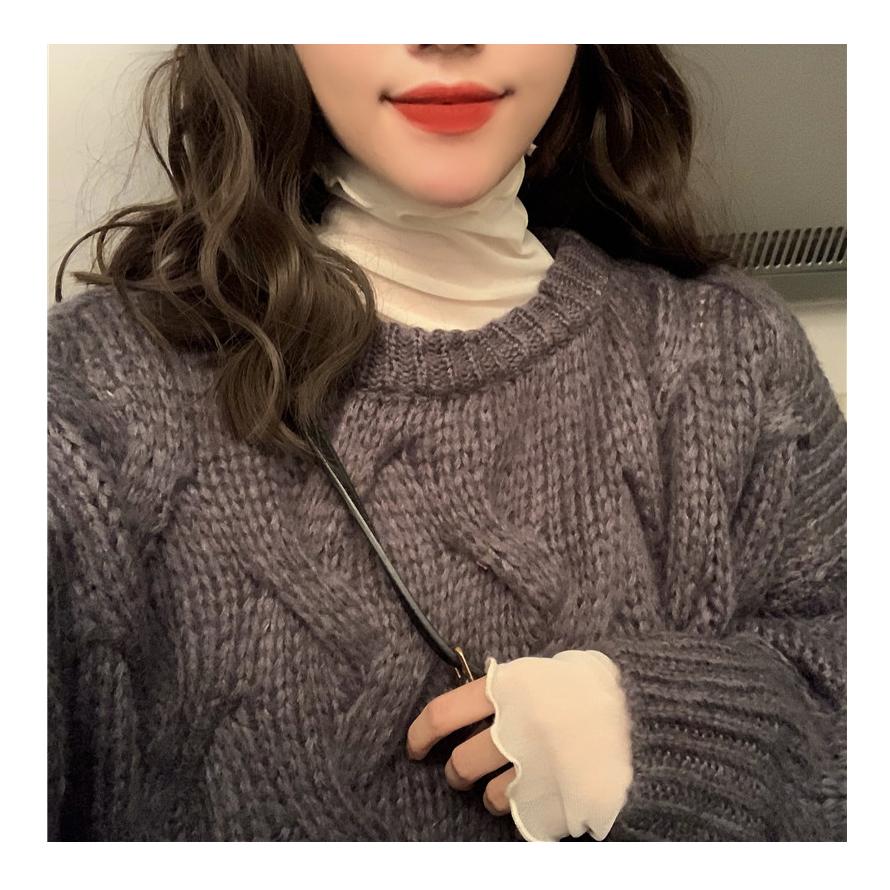 シースルートップス  レディース ハイネック レイヤード インナー 重ね着 韓国ファッション おしゃれ レース |  | 16