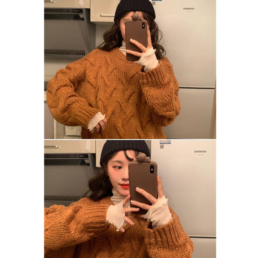 シースルートップス  レディース ハイネック レイヤード インナー 重ね着 韓国ファッション おしゃれ レース |  | 18