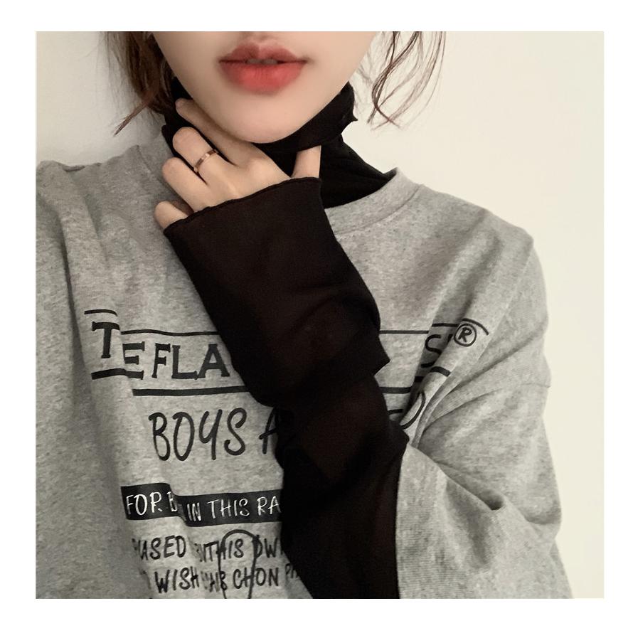 シースルートップス  レディース ハイネック レイヤード インナー 重ね着 韓国ファッション おしゃれ レース |  | 07