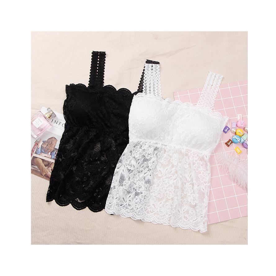 キャミソール レース ブラカップ付きキャミソール トップス  シースルー レディース インナー 重ね着 韓国ファッション おしゃれ |  | 09