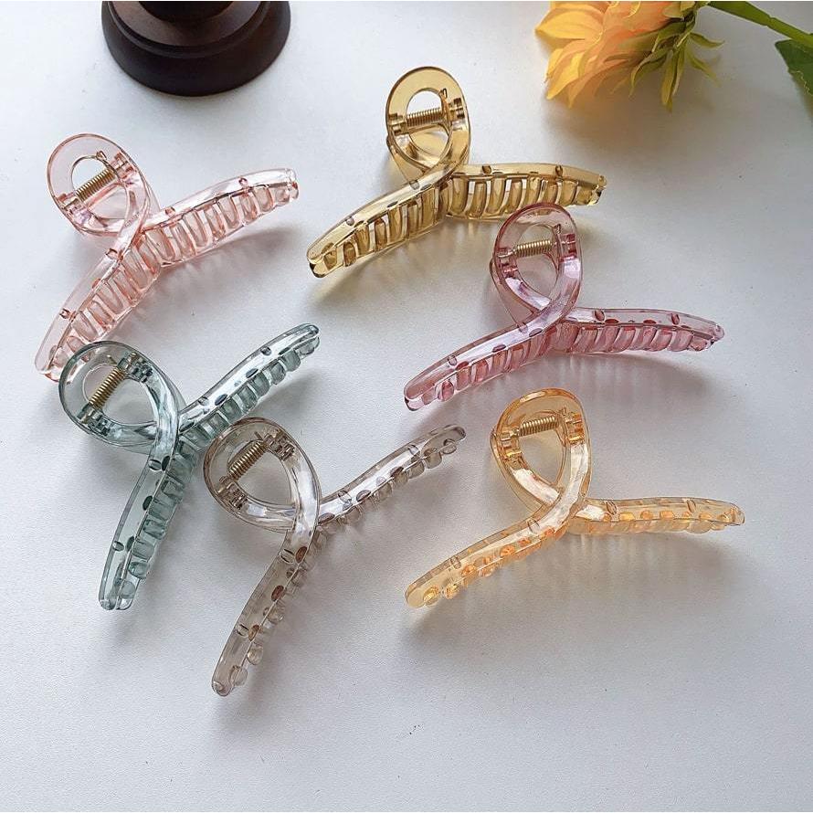 バンスクリップ 大きめ 2個セット クリア 透明 ヘアクリップ クリアカラー 韓国風 シンプル レディース かわいい 大人っぽい ヘアアクセサリー 髪留め |  | 01