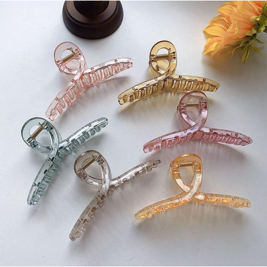 バンスクリップ 大きめ 2個セット クリア 透明 ヘアクリップ クリアカラー 韓国風 シンプル レディース かわいい 大人っぽい ヘアアクセサリー 髪留め |  | 02