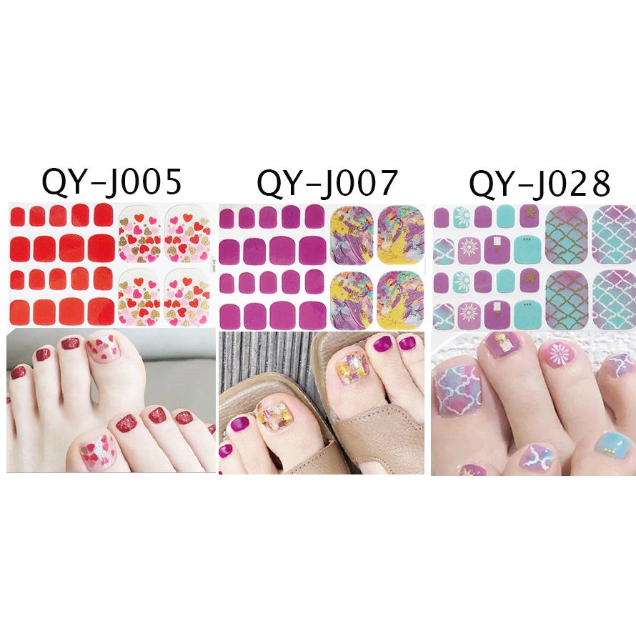 フットネイルシール 2+2 フルカバー 貼るだけ 簡単 無地 ラメ ハート ネイルアート セルフネイル ペディネイル 韓国風 ネイルシール 脚 フット 足 ネイル |  | 10