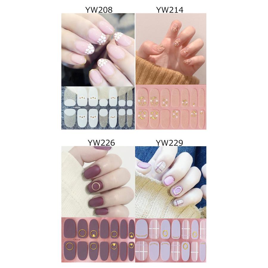 ネイルシール 2+2 貼るだけ かわいい 花 フルカバー 冬 簡単  シンプル ネイル 韓国風 ネイルシール |  | 05