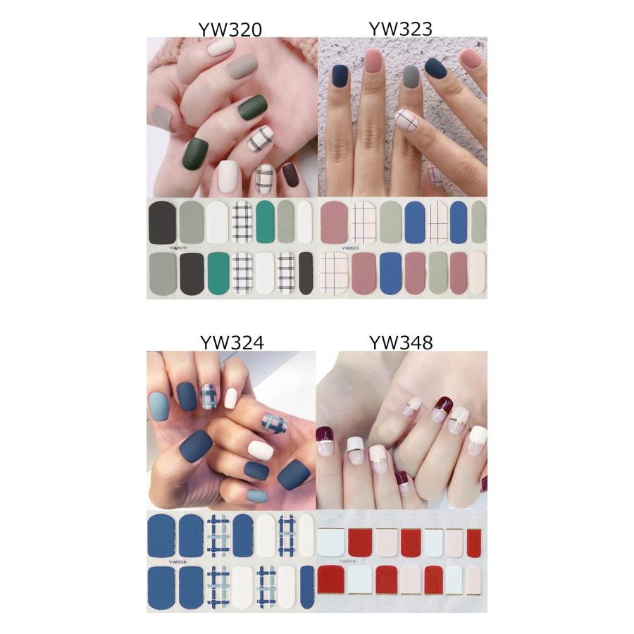 ネイルシール 2+2 貼るだけ かわいい 花 フルカバー 冬 簡単  シンプル ネイル 韓国風 ネイルシール |  | 08