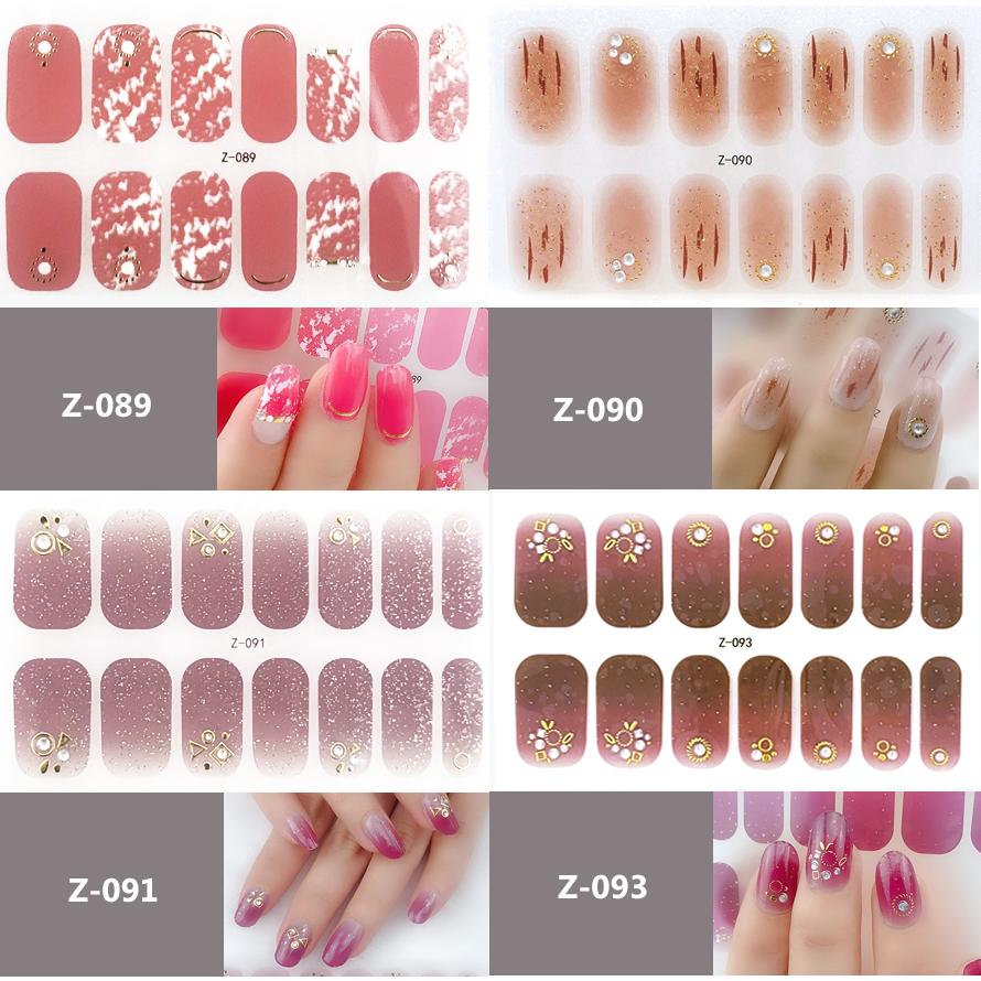 ネイルシール 2+2 貼るだけ 花 3D ピンク フルカバー 簡単 立体 ジェル