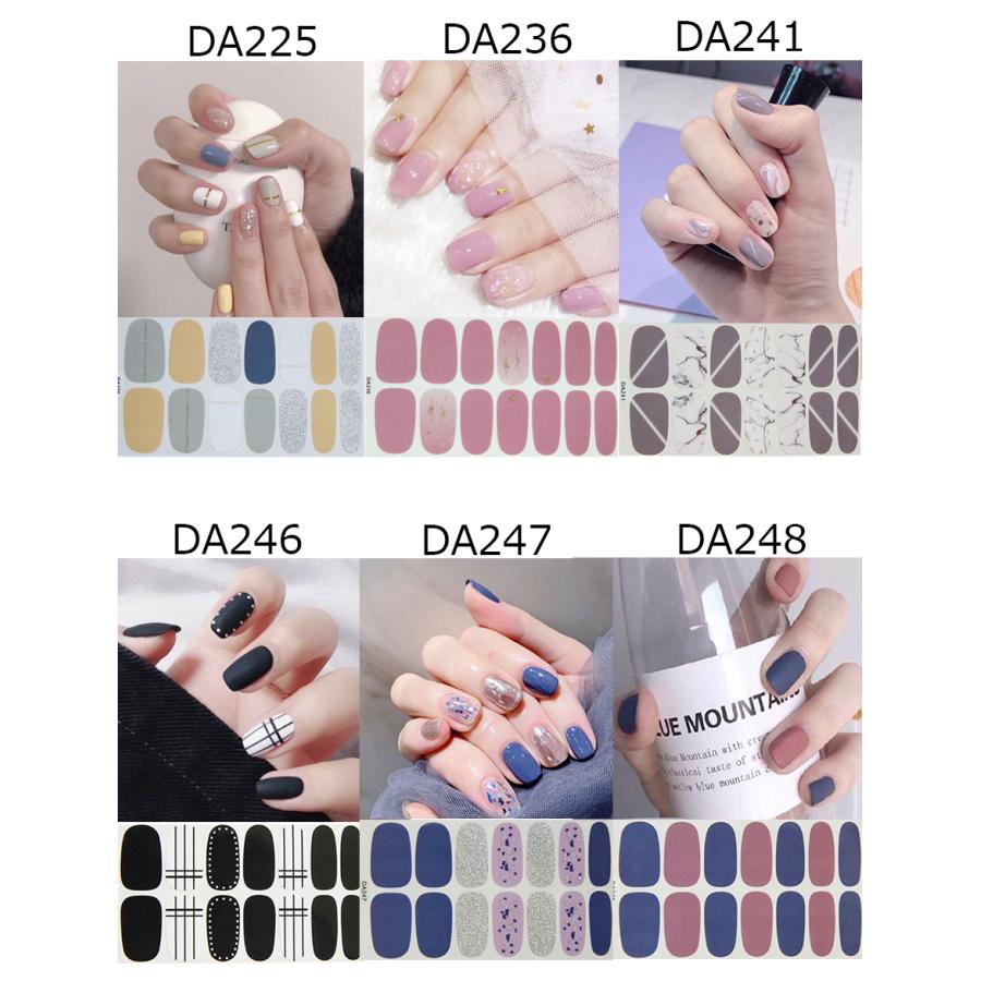 ネイルシール 2+2 フルカバー 貼るだけ 簡単 無地 シンプル ハート ネイルアート セルフネイル 韓国風 ネイルシール |  | 17