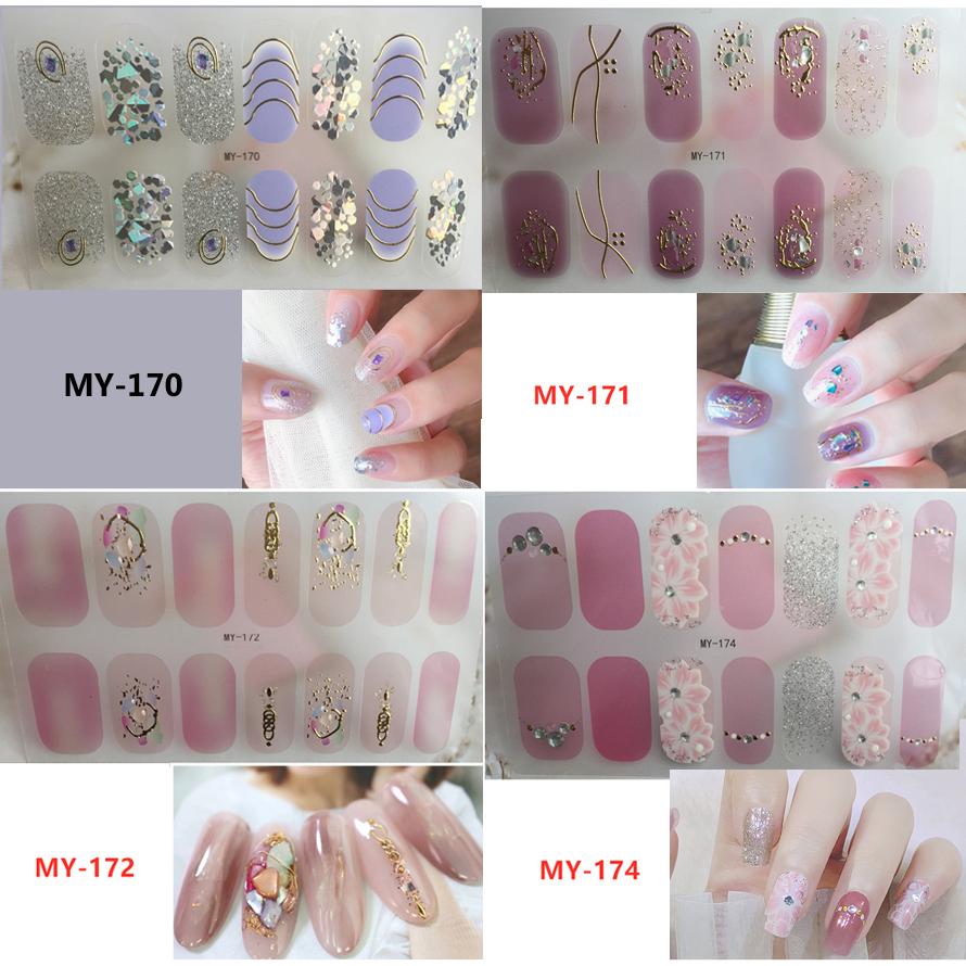 ネイルシール 2+2 3D 貼るだけ フルカバー 簡単 立体 韓国風 ジェルネイルシール かわいい ピンク シンプル |  | 16