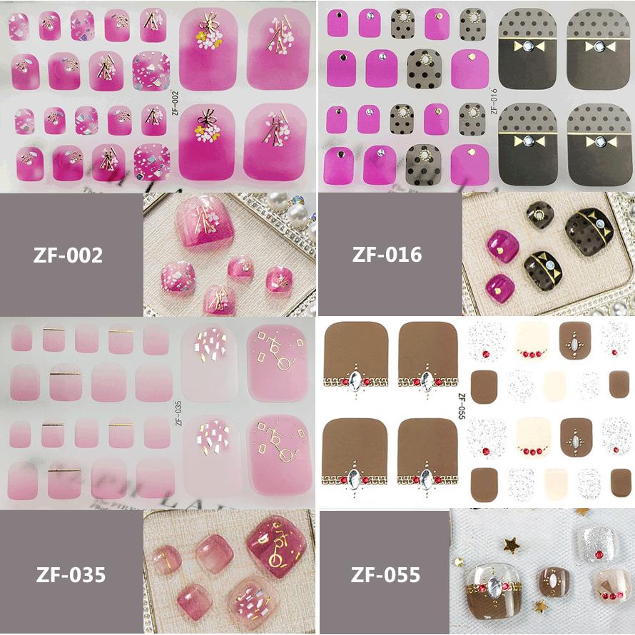 フットネイルシール 2+2 ペディキュア 3D 貼るだけ フルカバー ペディ ネイルシール 風 ジェルネイルシール 脚 |  | 02