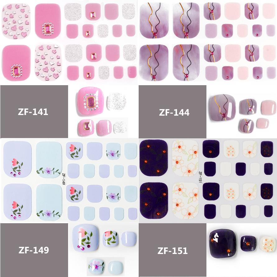 フットネイルシール 2+2 ペディキュア 3D 貼るだけ フルカバー ペディ ネイルシール 風 ジェルネイルシール 脚 |  | 03