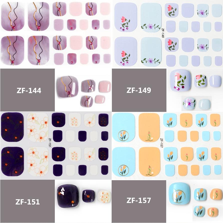 フットネイルシール 2+2 ペディキュア 3D 貼るだけ フルカバー ペディ ネイルシール 風 ジェルネイルシール 脚 |  | 03