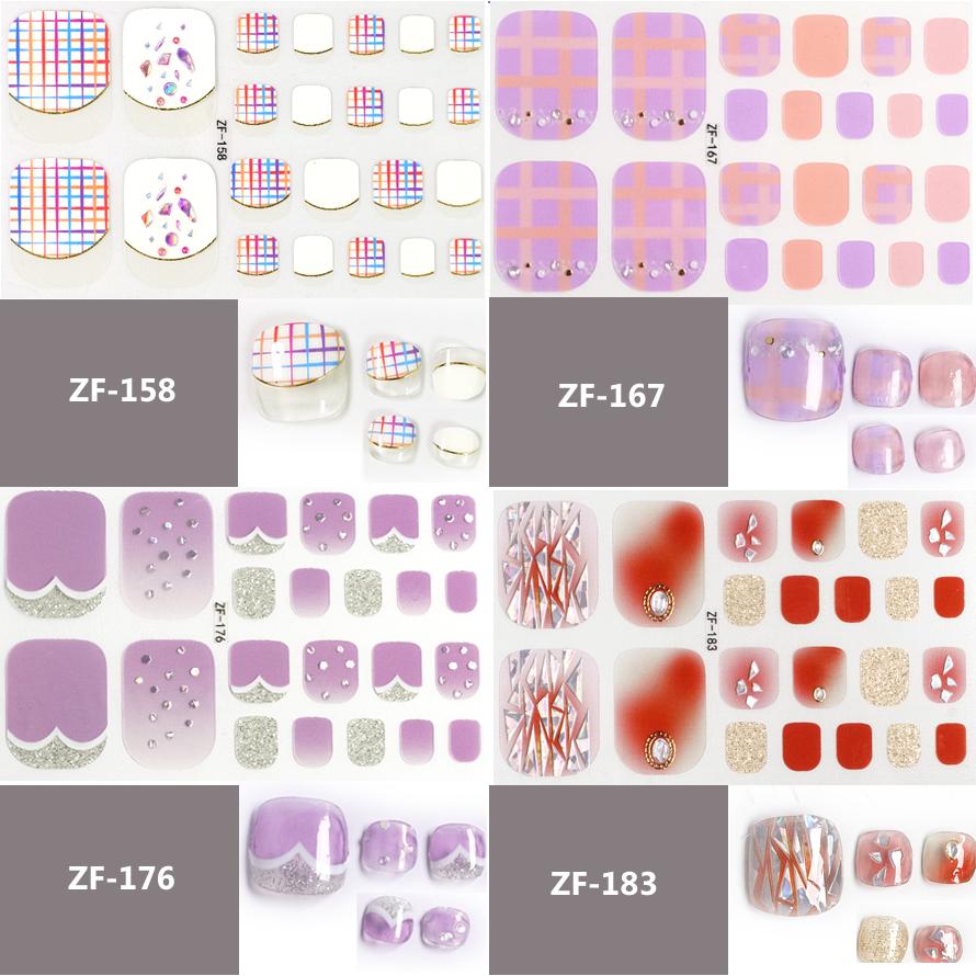 フットネイルシール 2+2 ペディキュア 3D 貼るだけ フルカバー ペディ ネイルシール 風 ジェルネイルシール 脚 |  | 04