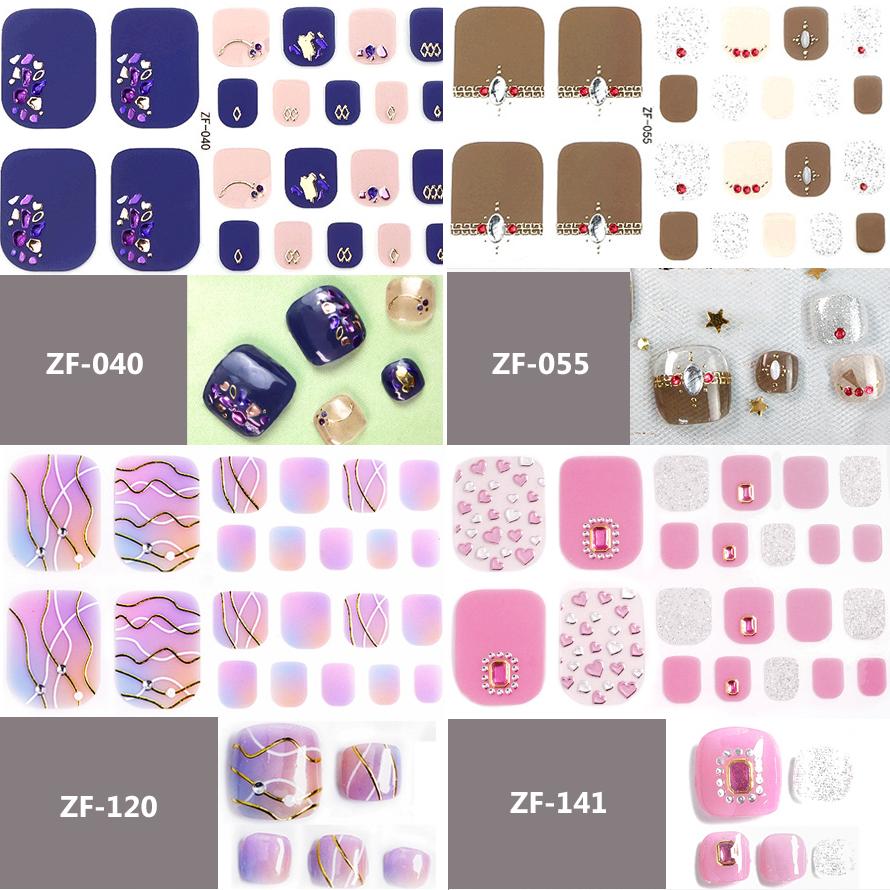 ネイルシール 2+2 フット フットネイルシール 3D 貼るだけ フルカバー 夏 花 簡単 立体 韓国風 ジェルネイルシール |  | 02