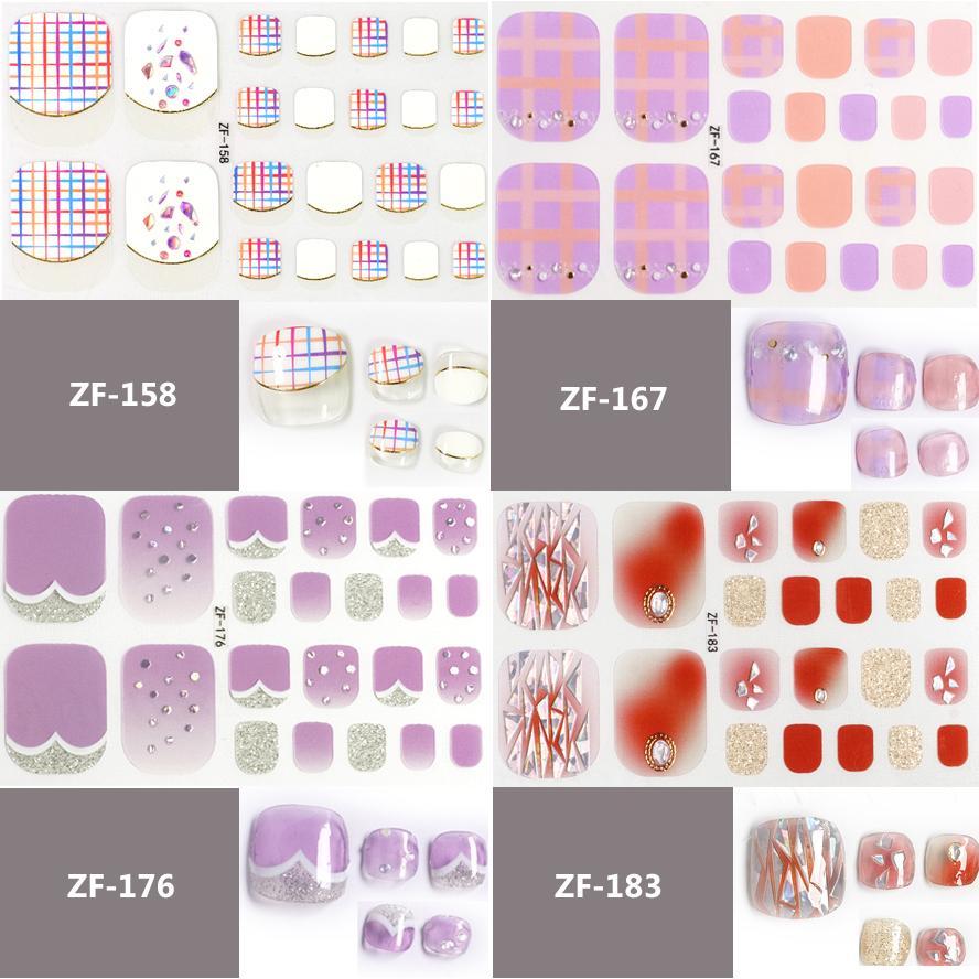 ネイルシール 2+2 フット フットネイルシール 3D 貼るだけ フルカバー 夏 花 簡単 立体 韓国風 ジェルネイルシール |  | 04