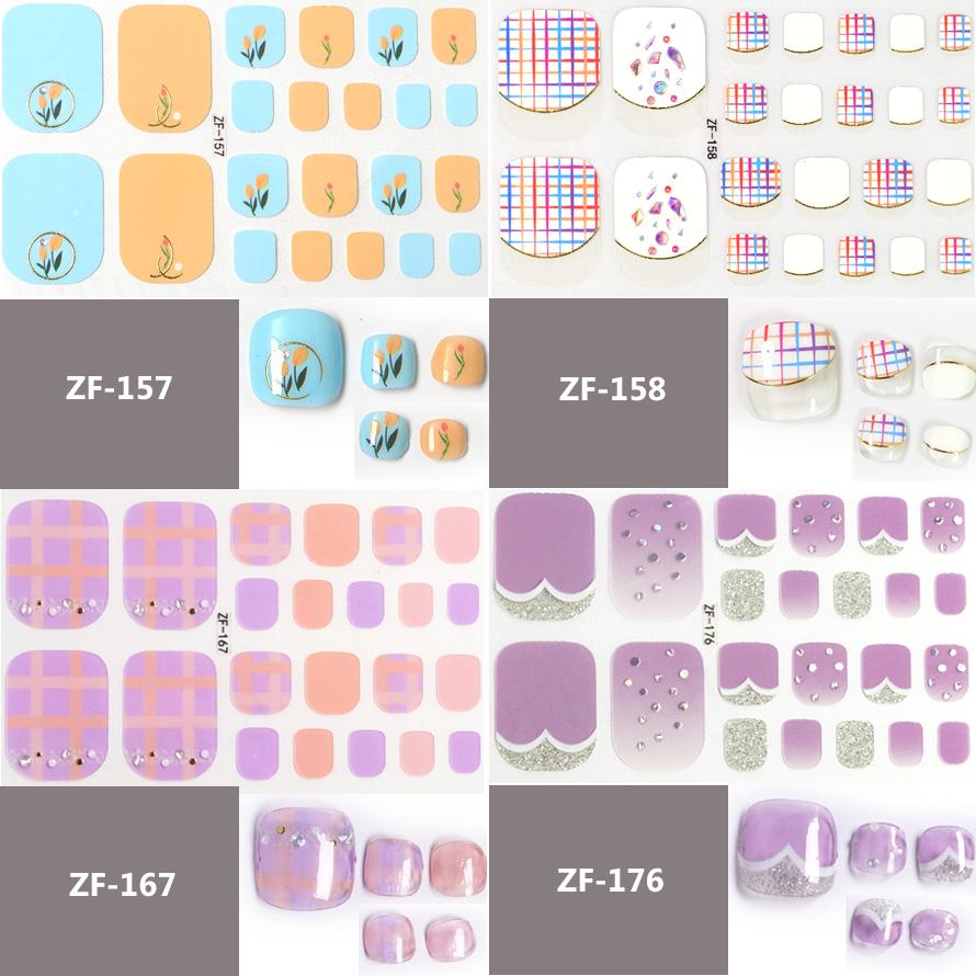 ネイルシール 2+2 フット フットネイルシール 3D 貼るだけ フルカバー 夏 花 簡単 立体 韓国風 ジェルネイルシール |  | 03