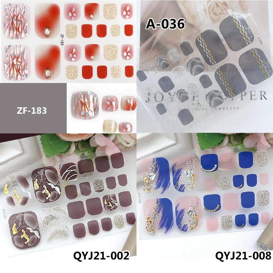 ネイルシール 2+2 フット フットネイルシール 3D 貼るだけ フルカバー 夏 花 簡単 立体 韓国風 ジェルネイルシール |  | 04