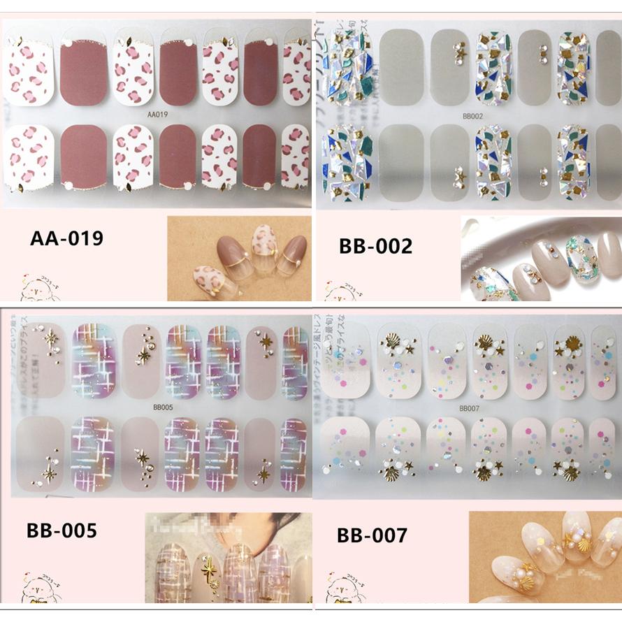 ネイルシール 2+2 3D 貼るだけ シンプル オフィス 春 夏 フルカバー 花 簡単 立体 韓国風 ジェルネイルシール かわいい |  | 03