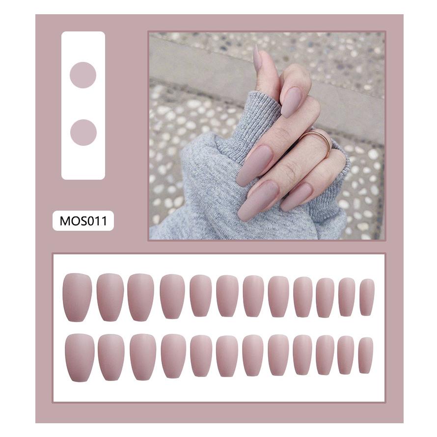 ネイルチップ マット シンプル ピンク つけ爪 無地 かわいい チップ ロング 前撮り 卒業式 二次会 成人式 |  | 09