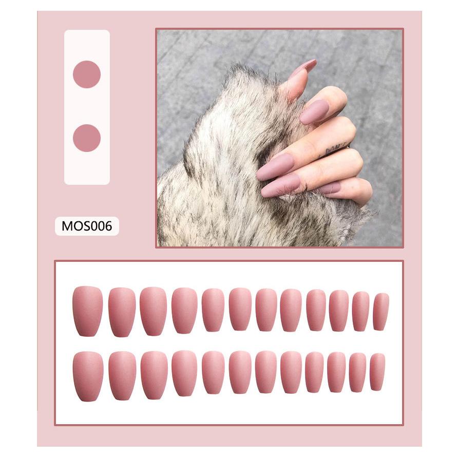 ネイルチップ マット シンプル ピンク つけ爪 無地 かわいい チップ ロング 前撮り 卒業式 二次会 成人式 |  | 06