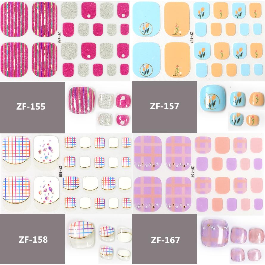 フットネイルシール 2+2 ジェルネイルシール ペディキュア 脚 足3D 貼るだけ フルカバー 夏 花 簡単 立体 韓国風 ネイルシール かわいい |  | 02