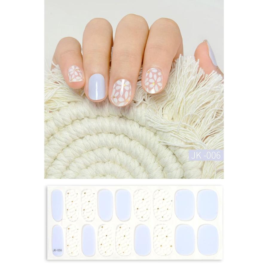 ネイルシール 硬化 半硬化ジェルネイルシール 貼って固める ジェルネイルシール 簡単 かわいい ネイルシール |  | 06