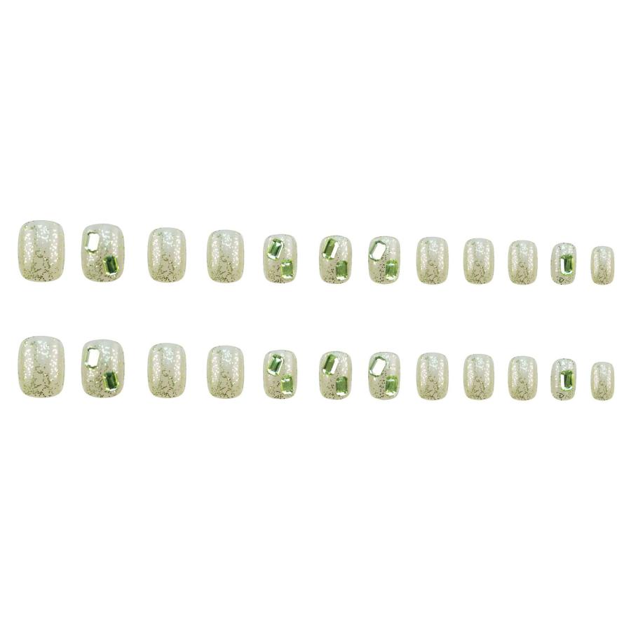 ネイルチップ ショート グミシール付き 韓国 ブライダル 華やか キラキラ グリッター ストーン シンプル つけ爪 成人式 卒業式 前撮り 二次会 |  | 08